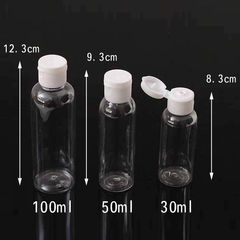 Liquid dispenser bottle travel convenient shampoo small bottle flip-top hand soap transparent bottle plastic bottle