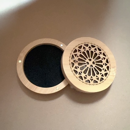 楠竹盘香盒圆形家用檀香盘香线香盒中式镂空卧香盒竹制香薰炉