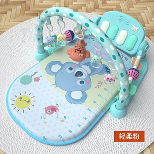 Newborn baby toy remote control sound and light pedal piano fitness rack 0-1 year old baby cross-border factory direct sales
