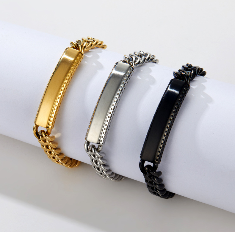 304 Stainless Steel Simple Style Plating Geometric Bracelets display picture 11