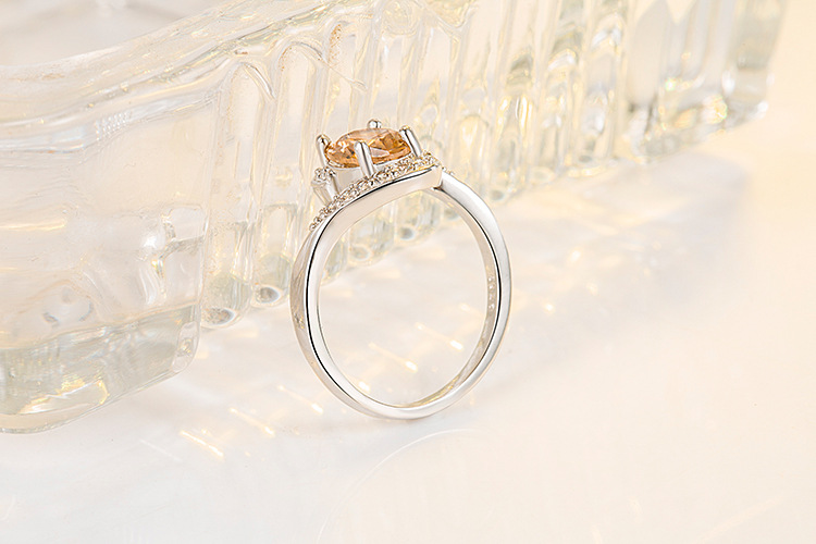 Fashion Geometric Copper Rings Plating Zircon Copper Rings