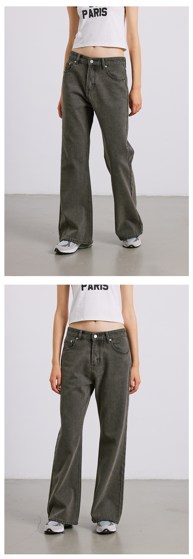 UNF A*NE平替原样开发泥染微喇水洗做旧cleanfit直筒休闲裤牛仔裤详情10