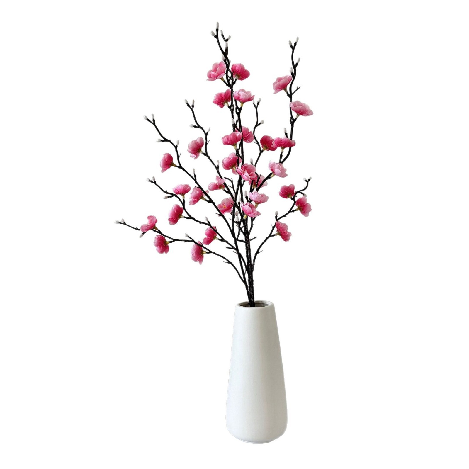 Simulación flor de ciruela estilo chino decoración de flores para el hogar arquitetura floral pastoral rama de ciruela props de disparo flor artificial explosión transfronteriza