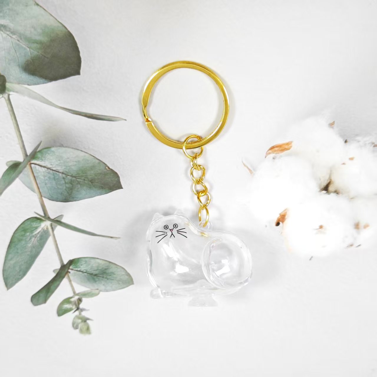 Caja de Almacenamiento Transparente para Pelo de Gato, Popular Transfronterizo, Cápsula para Guardar Pelo de Gato, Bolsa Conmemorativa, Llavero, Colgante para el Cuidado del Gato