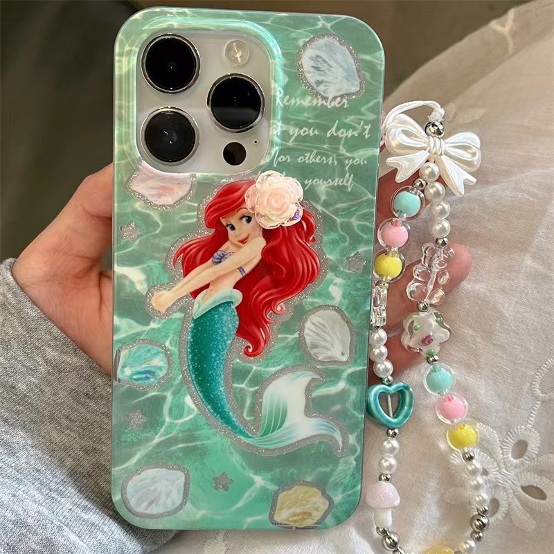 Brisante flor blanca tridimensional sirena para 15ProMax nuevo iPhone 14 Apple 13 funda para teléfono móvil 12