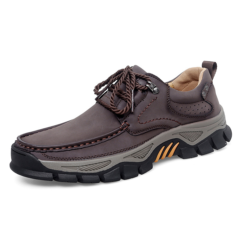 Large Size Driving Men's Outdoor Casual Shoes, Leather Shoes For Middle-aged And Elderly Dads_vogvips.com