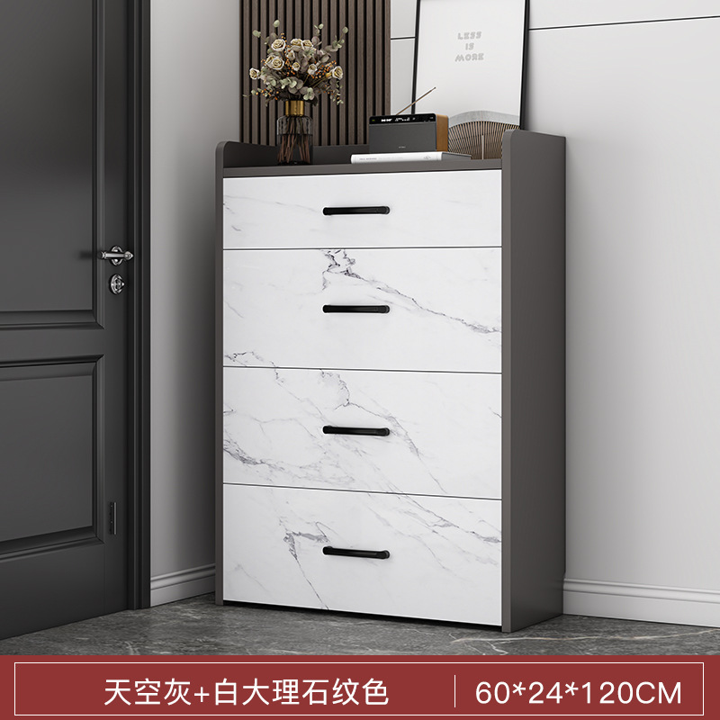 Gabinete de zapatos de flip-top puerta doméstica lujo ligero ultra-delgado gabinete de puerta de entrada 2025 explosión de gran capacidad de almacenamiento pequeño estante de zapatos estrechos