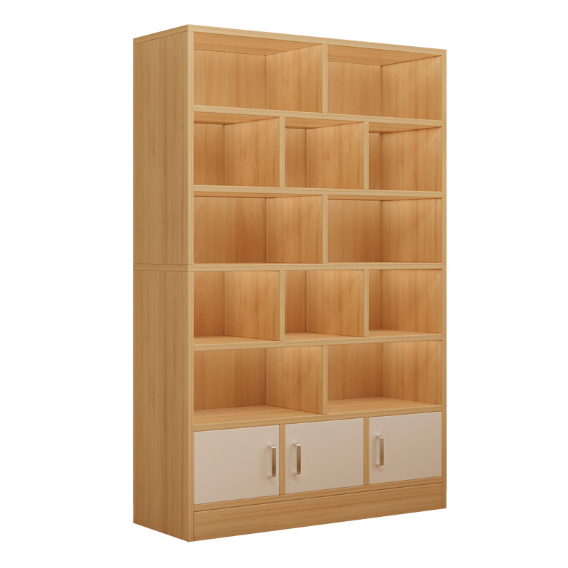 Estante de libros doméstico moderno y simple almacenamiento de suelo integrado contra la pared armario de almacenamiento sub-salón de estar mostrador de libros