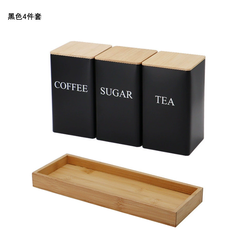 Coffee Japanese storage system, square stand, tea bags