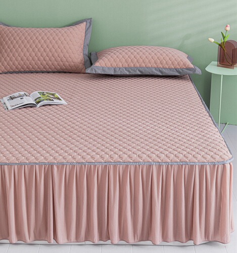 BB4C Wholesale Latex Cooling Mat Set of Three Summer Washable Ice Silk Bed Skirt Item with Foldable Design