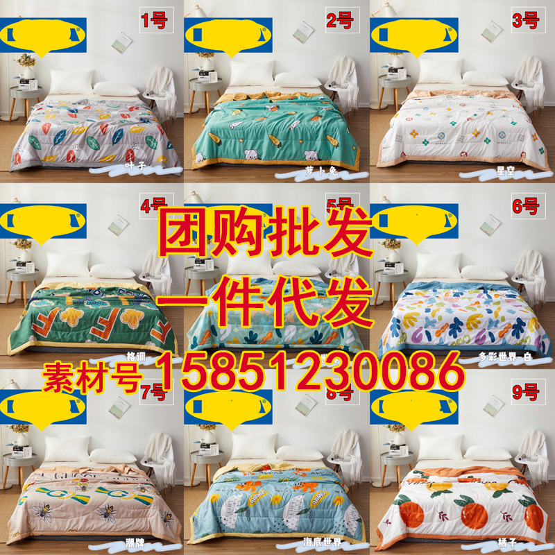 新款谊家夏被夏凉被夏季空调被单人双人批发公司会销礼品可水洗