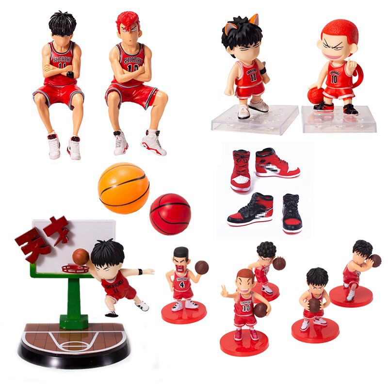 Basketball Scene Cake Decoration Accessories Children's Sports Doll Dunk Shoes Basket Plug-in Insert