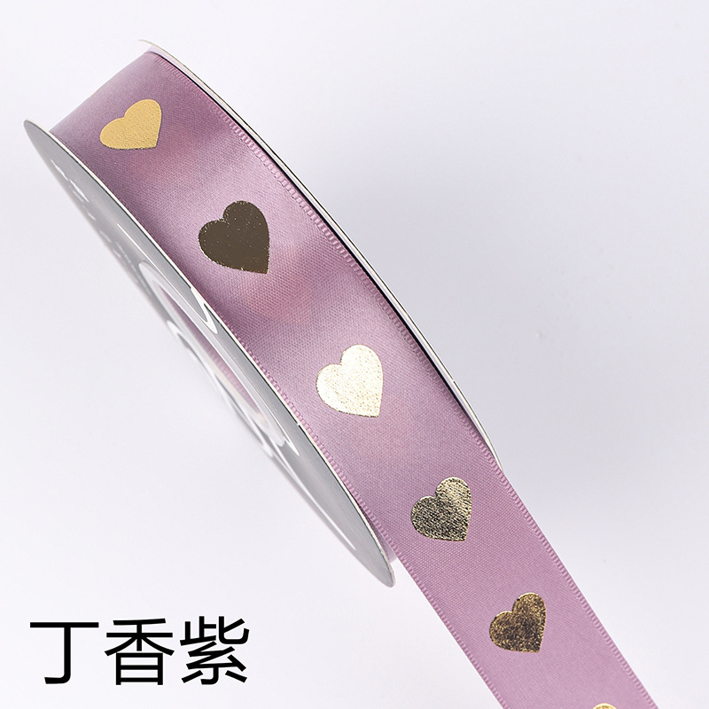 2,5 cm cinta de amor de oro Día de San Valentín chino ramo de flores regalo lazo atado pastel de hornear cinta