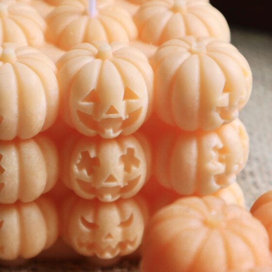 Halloween Pumpkin Rubik's Cube Scented Candle Smokeless Atmosphere Holiday Souvenirs Home Decoration Candle Wholesale