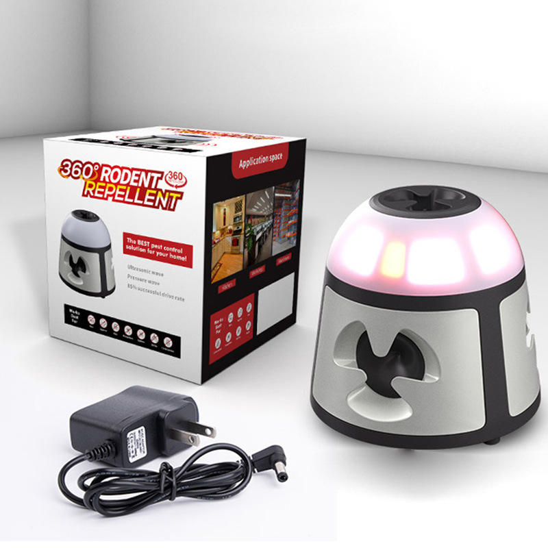 El nuevo repelente de animales de 360 grados de Amazon, repelente de ratones flash LED inteligente, repelente de ratones ultrasónico enchufable