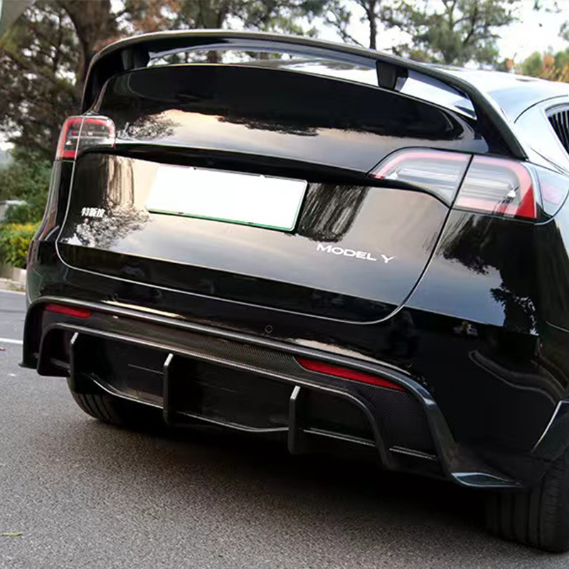 Suitable for Tesla ModelY front lip side skirt rear lip tail shutter leaf plate air knife front bar air knife