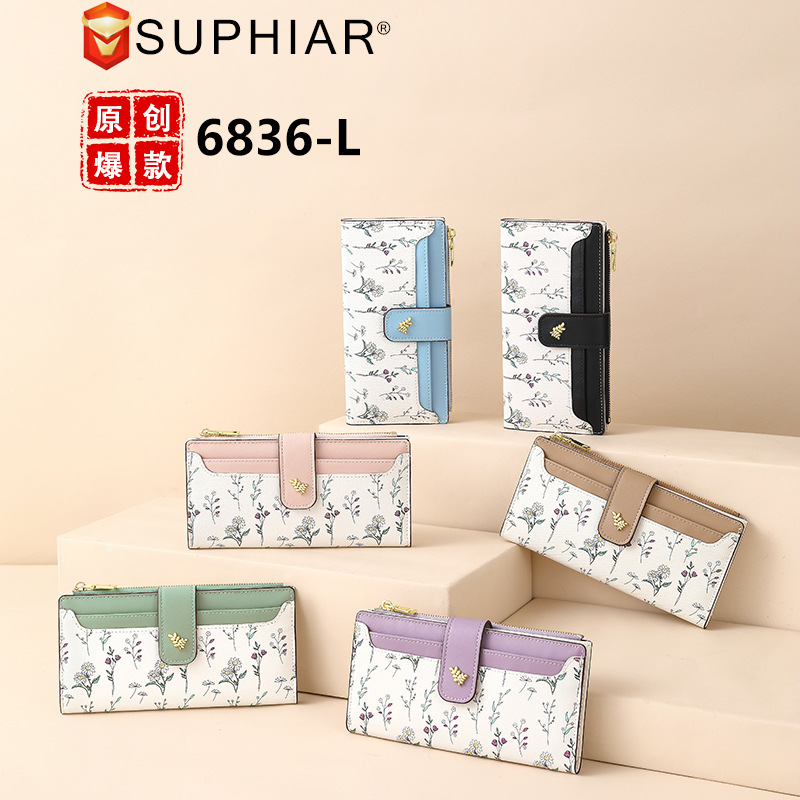 Cartera personalizada de cuero PU del sudeste asiático para mujer, bolso de tarjeta de sentido premium, monedero para mujer, bolso de mensajero de un solo hombro para teléfono móvil