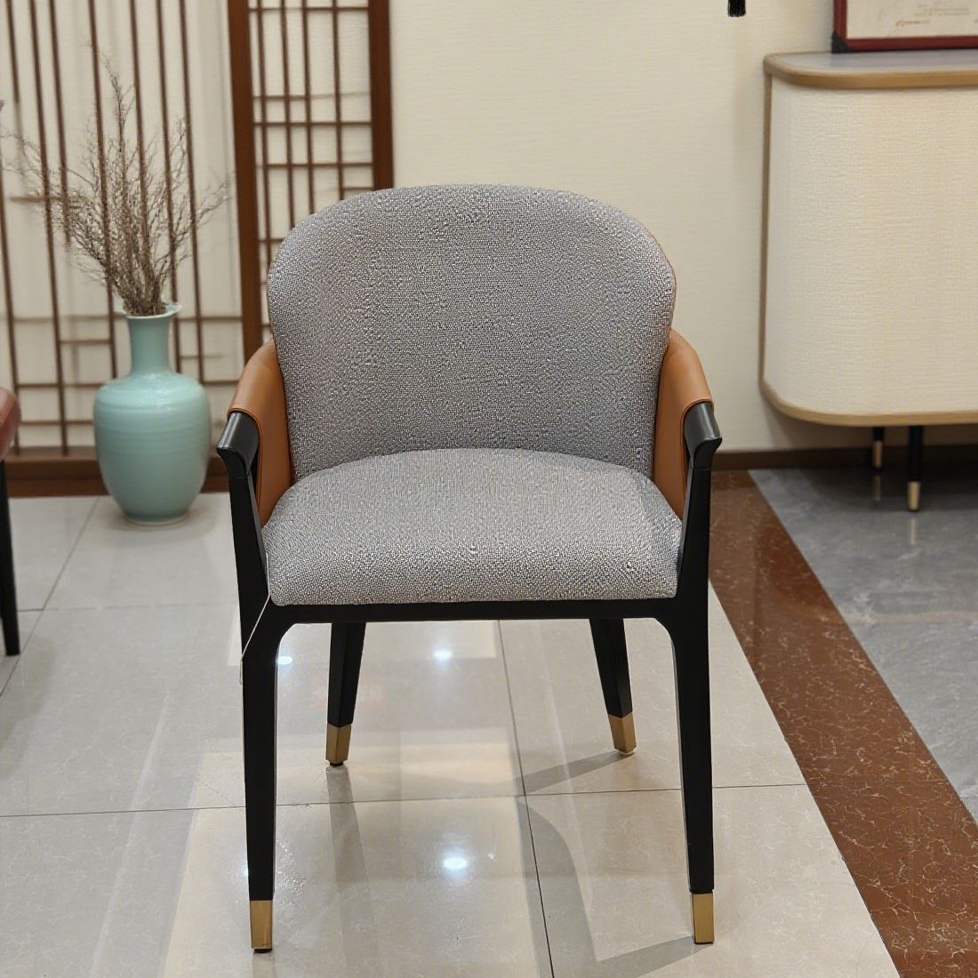 zz家用简约洽谈咖啡休闲书桌椅靠背酒店皮椅X&极简风