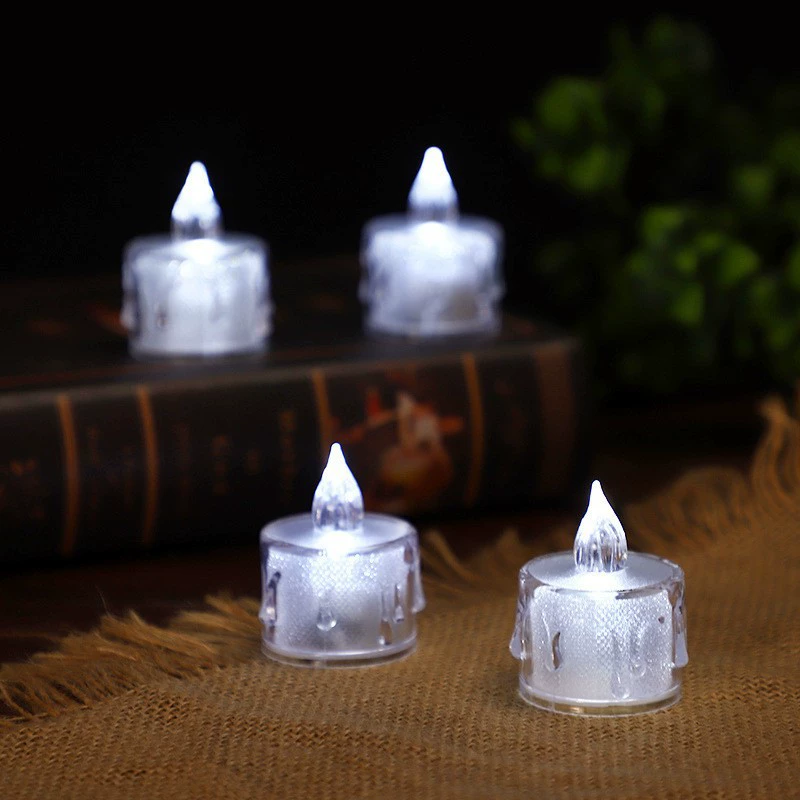 LED Mini Electronic Candle Light, Transparent Shell, Multiple Sizes & Set Options