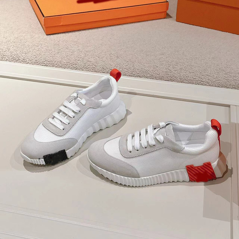 Cross-Border Foreign Trade H Brand Men's Casual Sports Fashion Breathable Sneakers Genuine Leather Versatile High-End Light Luxury Round Toe in Stock