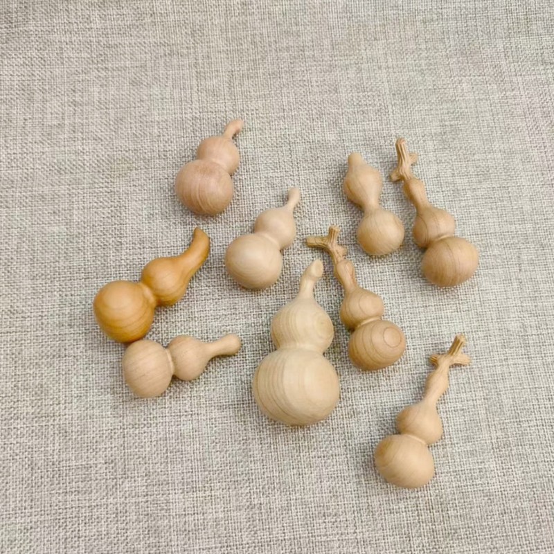 批发桃木葫芦手把件文玩随身木质雕刻龙头葫芦光面葫芦挂件配饰|undefined