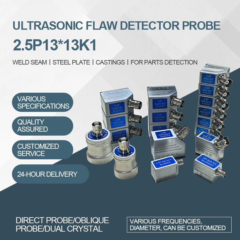 Ультразвуковой дефектоскоп с косым зондом 2.5P13*13K2 для сварных соединений стальных труб и стальных конструкций, горизонтальный волновой неразрушающий контроль (УЗИ) точечный