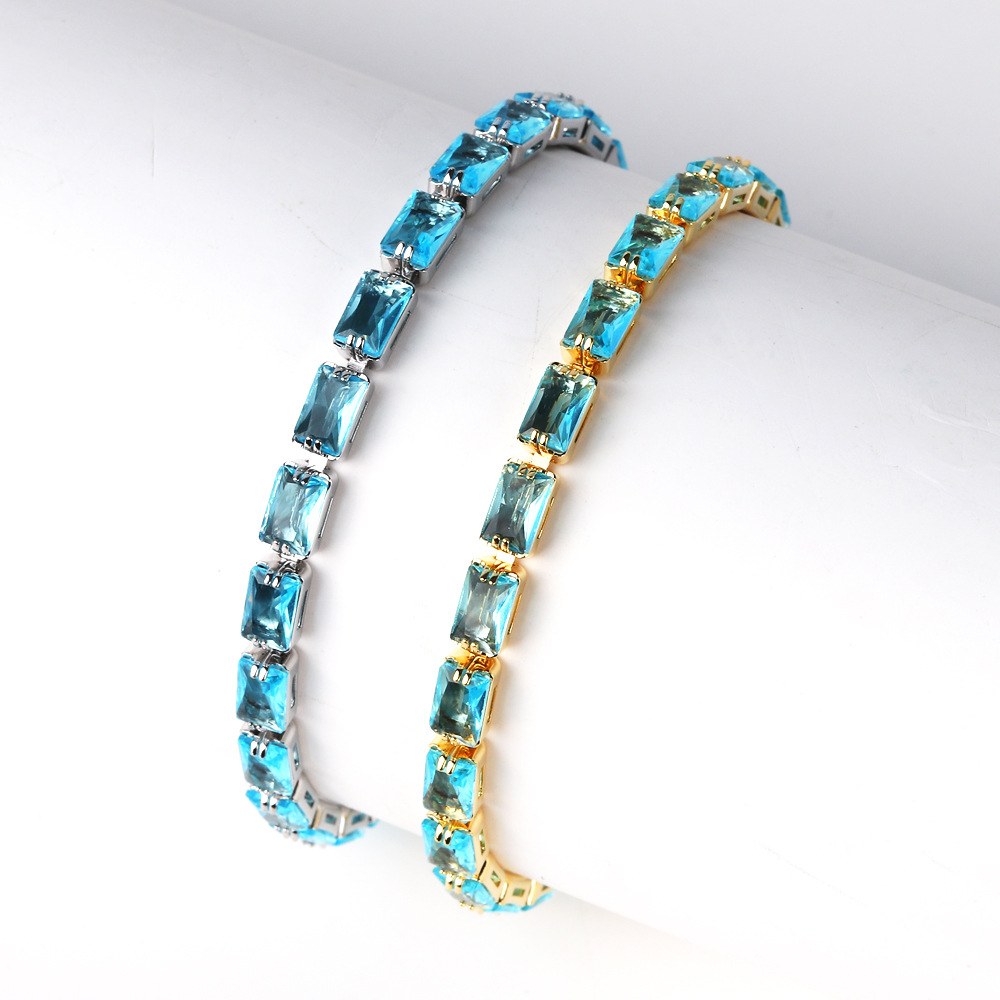 Daily Occasion Copper Inlay Geometric Zircon Bracelets