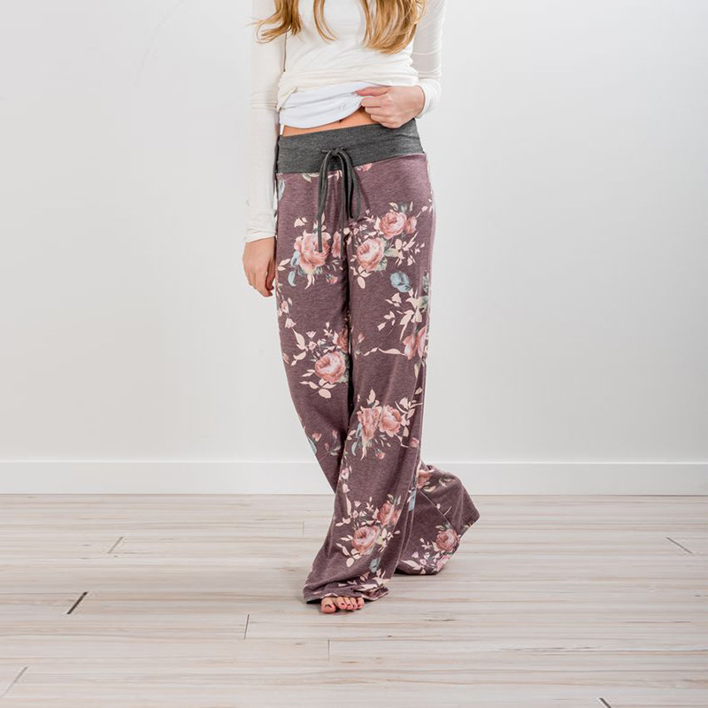 2021ebay Amazon WISH カジュアルパンツヨーロッパとアメリカの新しい人気ファッションルーズレースアップ迷彩プリント女性のパンツ|undefined