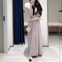 【娇美姐姐】垂又暖!含羊毛大圆领收腰连衣裙内搭伴侣冬打底长裙