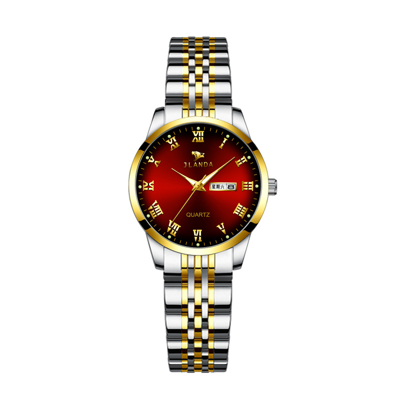 여성용 골드 레드 페이스 J6707L