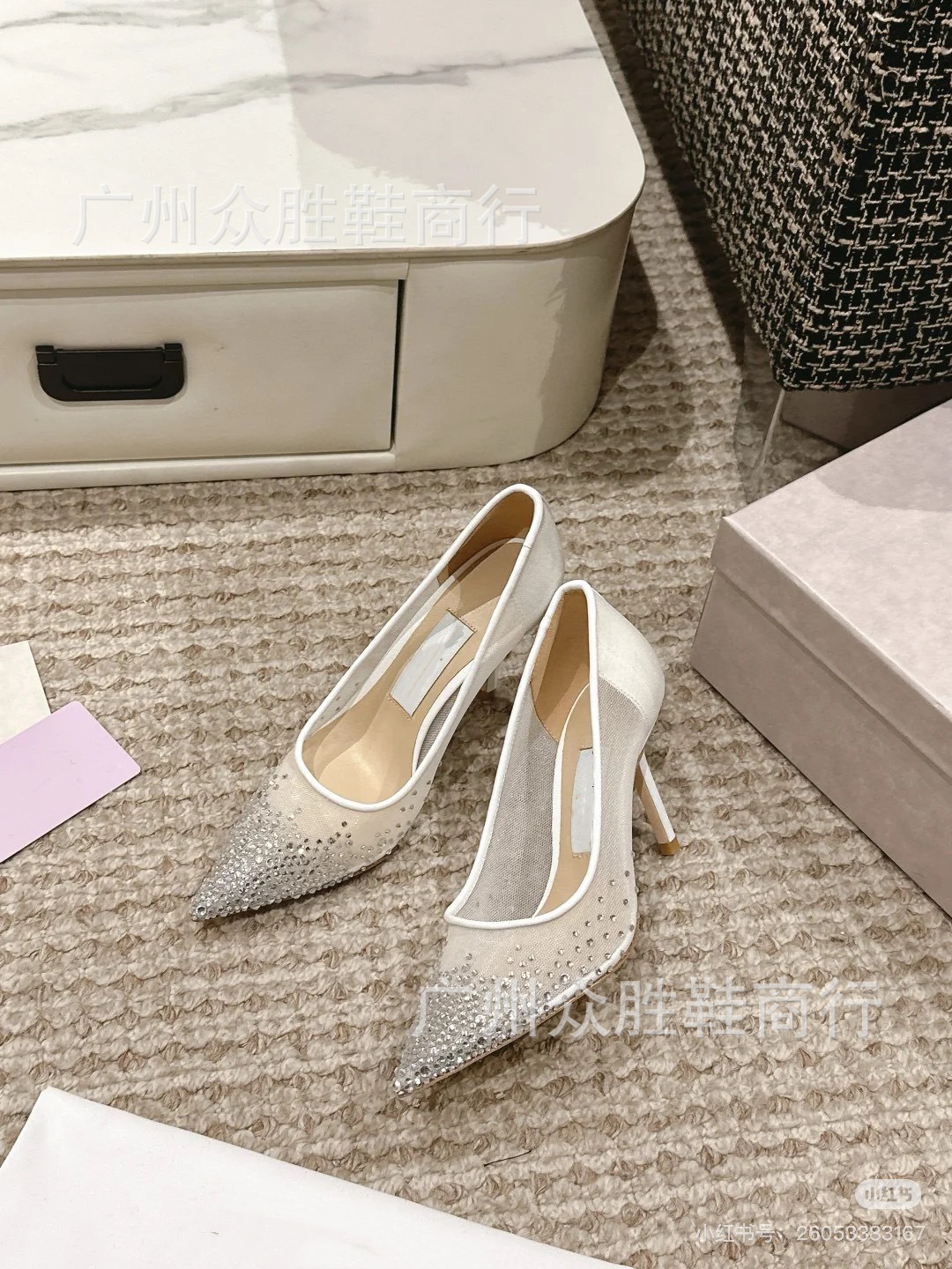 실버 하이힐 7cm