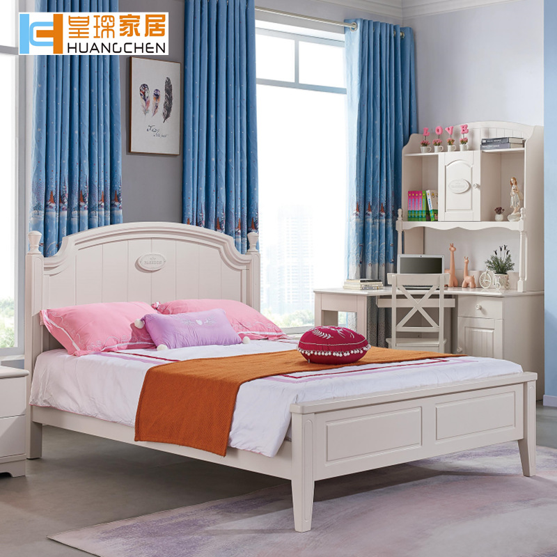 Huangchen Modern Fashion Boys Children's Beds Small Room Set Room Suites Furniture Student Live Wood Beds wholesale