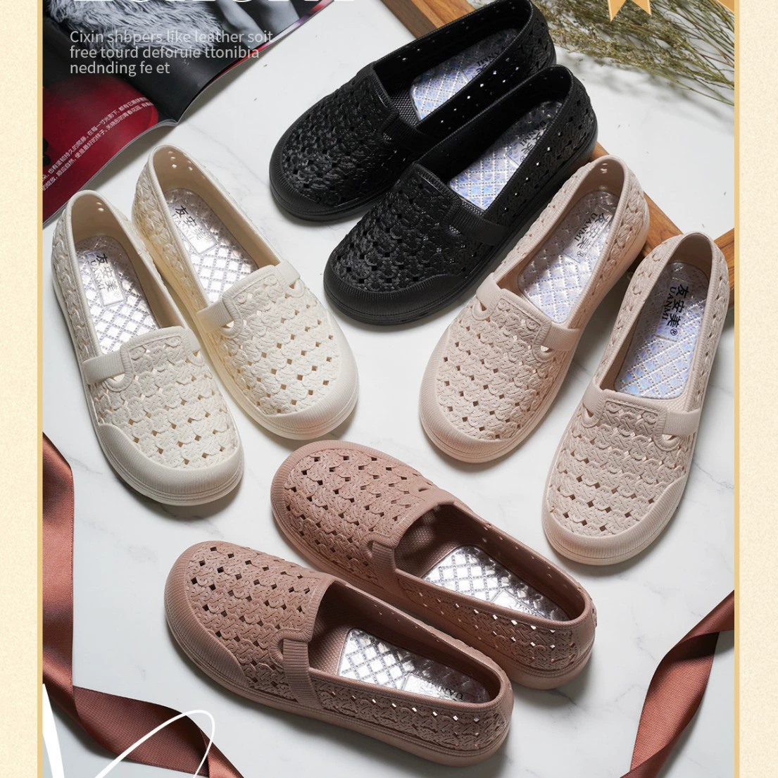 Повседневные женские сетчатые туфли с плоским дном