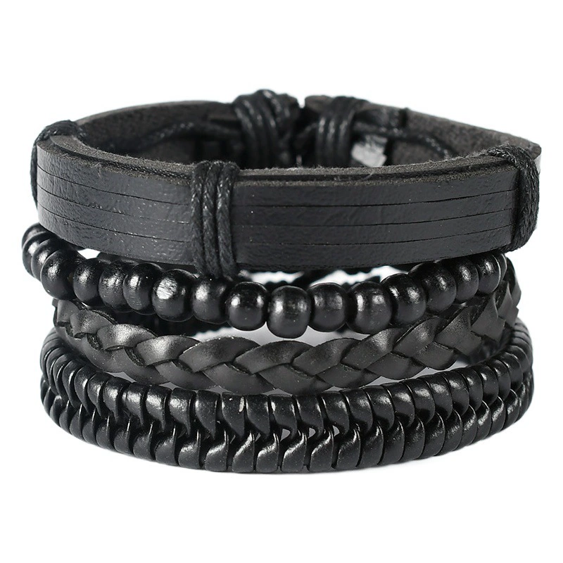 Европейские и американские трансграничные украшения простые дамы ручной работы с ручной веревкой мужской кожаный браслет дешевый оптовый браслет ручной браслет