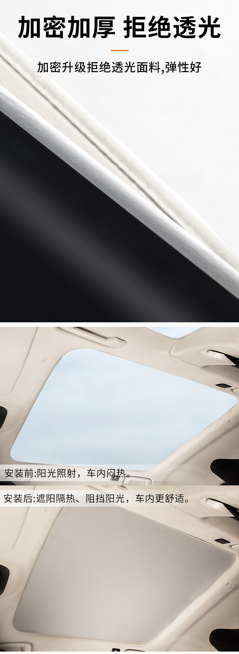 Suitable for polar krypton 001x electrostatic adsorption car roof roof heat insulation sun visor thickened comfortable white design upgrade