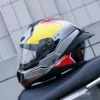 Red Gundam with transparent lenses
