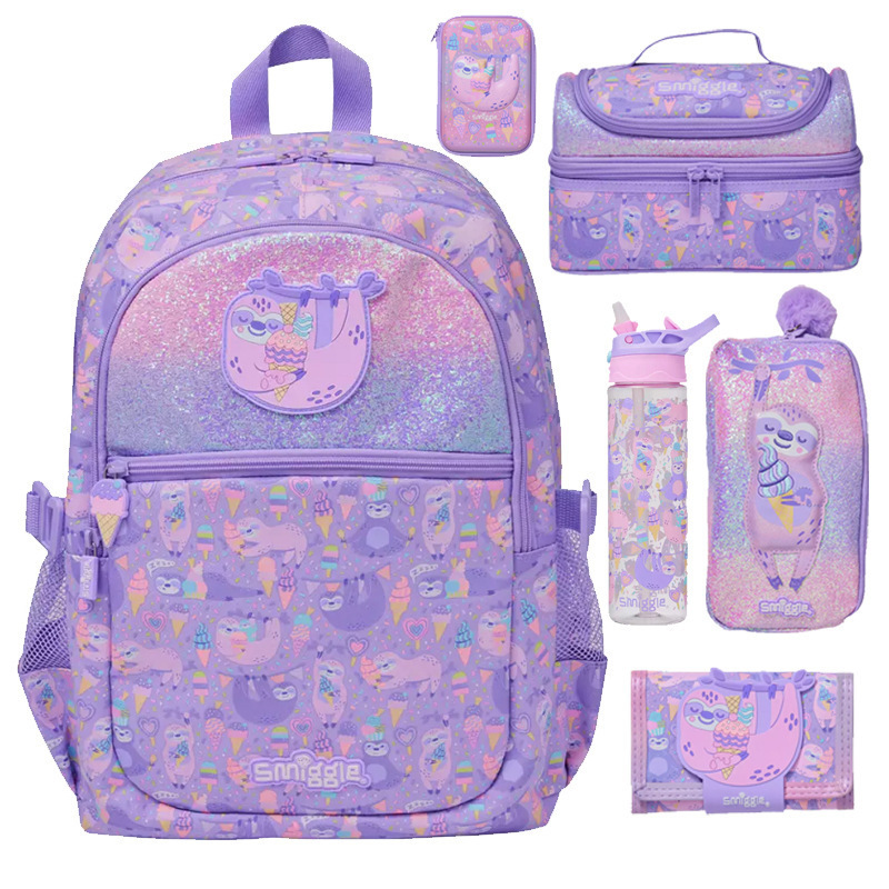 Australian Smiggle School Bag Large Capacity Lightweight Primary School Student Cartoon Light Purple Otter Lunch Bag Backpack Pencil Case Australian Smiggle School Bag Large Capacity Lightweight Primary School Student Cartoon Light Purple Otter Lunch Bag Backpack Pencil Case