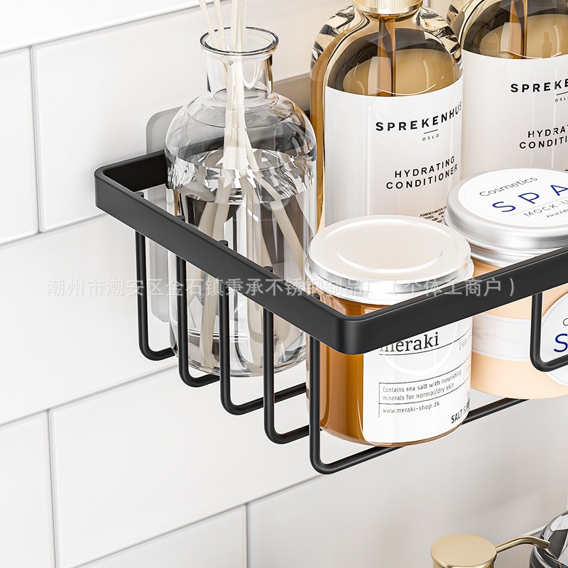 Rack de almacenamiento de artículos de baño sin perforación Rack de almacenamiento de jabón de baño casero