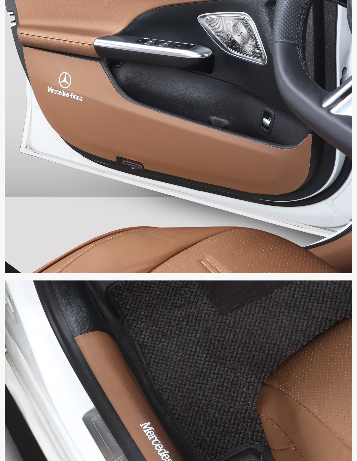 24 Models of Mercedes-Benz New E-Class E300L Door Seat Back Anti-Kick Pads, Car Interior 260L Accessories Modified for Decoration W214 Anti-Slip