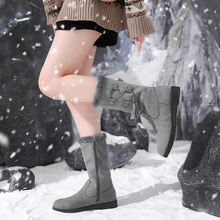 雪地靴女绒毛一体女2021新款秋冬季加厚中长靴加绒棉鞋