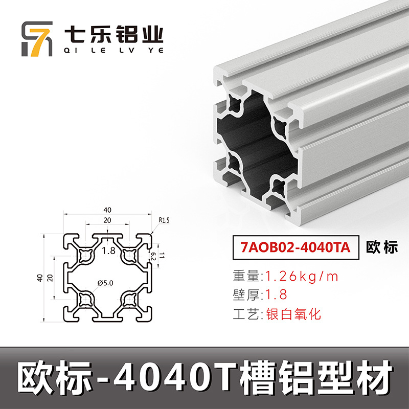 Estándar europeo 4040ta * 1,26 blanco plateado 6 metros