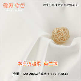 170克现货短毛绒水晶绒仿超柔荷兰绒数码印花本白布料绒布面料