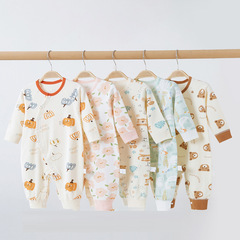 Baby onesie autumn and winter pure cotton newborn clothes infant base innerwear baby crawling suit sleepwear autumn outfit
