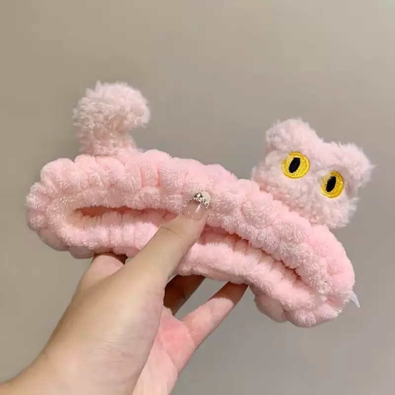 Caricatura verde rana correa de cabello mujer nuevo lindo gran ojo correa de cabello lavar la cara correa de cabello máscara de Navidad tocado