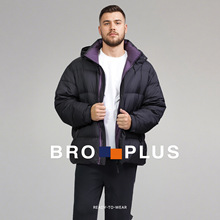 胖哥哥羽绒服外套男大码加肥加大2025新款冬装肥佬男装宽松上衣服