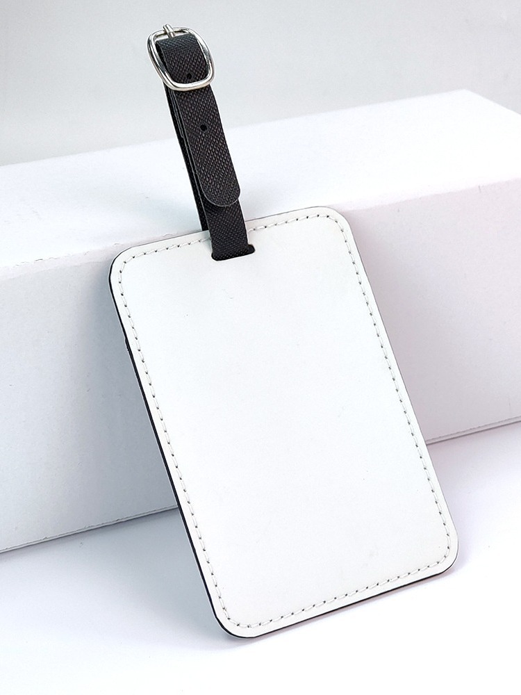 Impresión de transferencia térmica de pelo directo de fábrica etiqueta de equipaje viaje de negocios Almacenamiento de cuero PU viaje de embarque de equipaje colgante material al por mayor