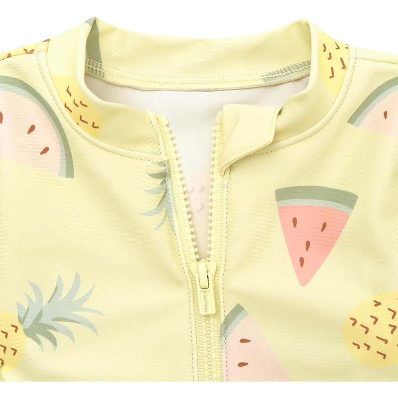 Traje de baño para niños, manga larga para mujer, estampado de frutas, bebé de una pieza, niño pequeño, mediano, niña, Amazon, venta al por mayor de estilo explosivo transfronterizo