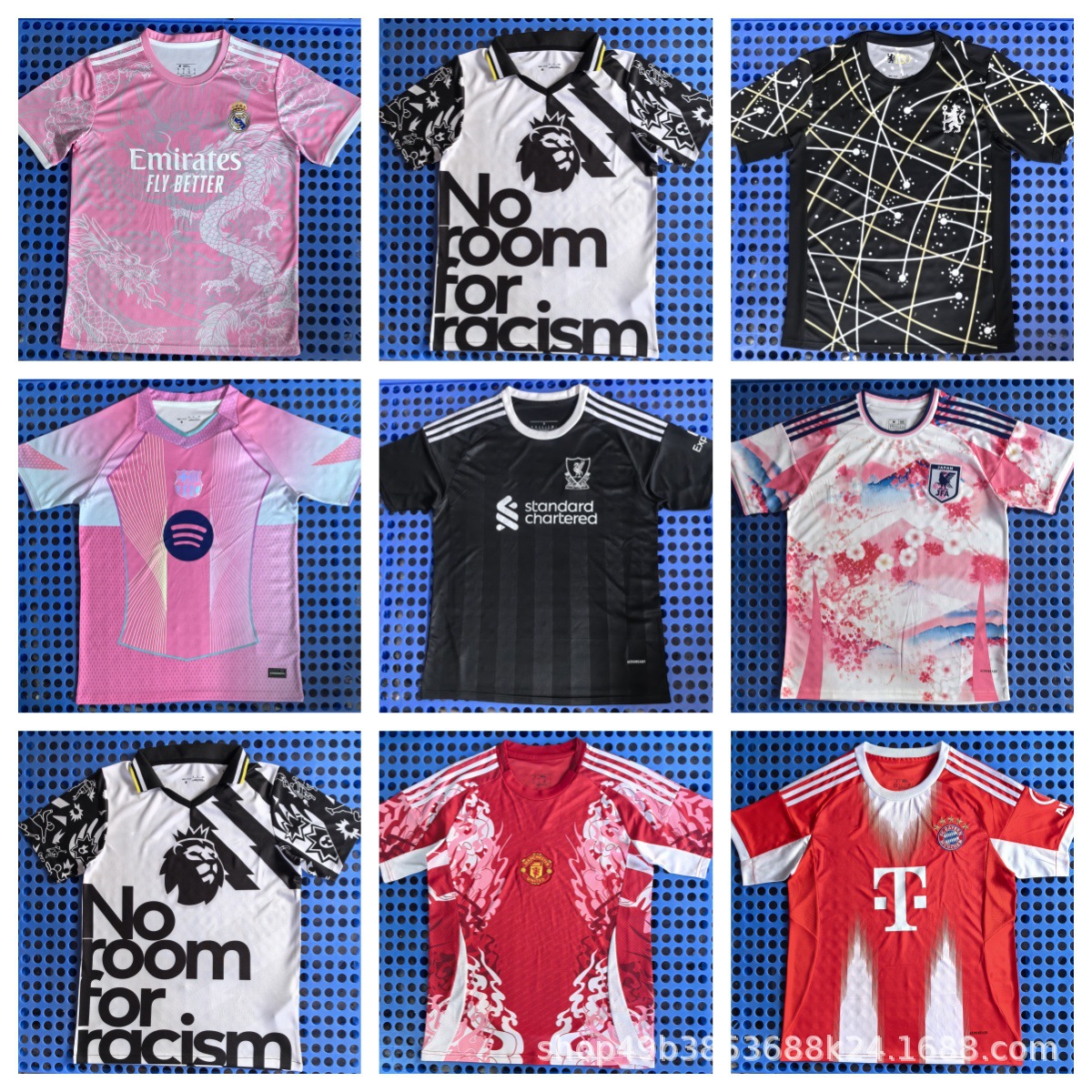2526 new Real Madrid Barcelona Germany Manchester United Brazil Paris Portugal Santos Arsenal Thailand version football jersey