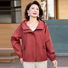 2025新款40岁50中老年女春秋季休闲夹克上衣妈妈秋装外套洋气大码