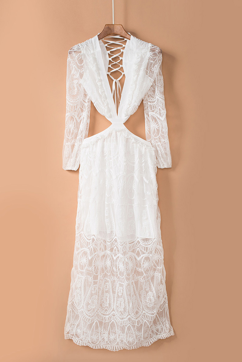 Double Layer Lace Tulle Bohemian White Beach Dress - Bohemian White Beach Dress - Uniqistic.com